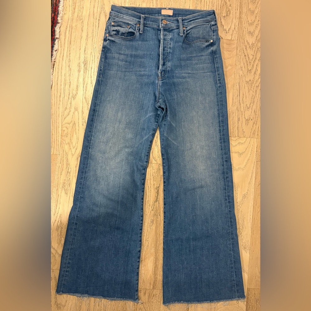 MOTHER Classic Indigo Wide Leg Jeans